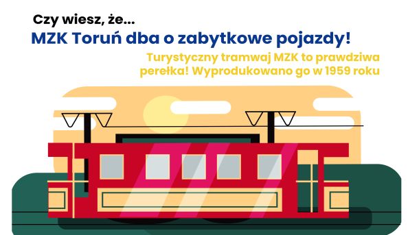 grafika promująca kampanię Czy wiesz, że... - tramwaj turystyczny