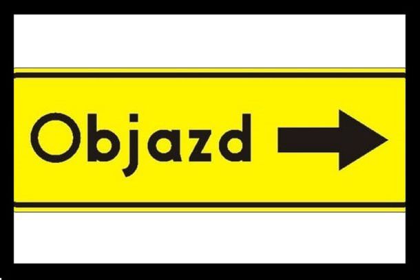 Znak "objazd"
